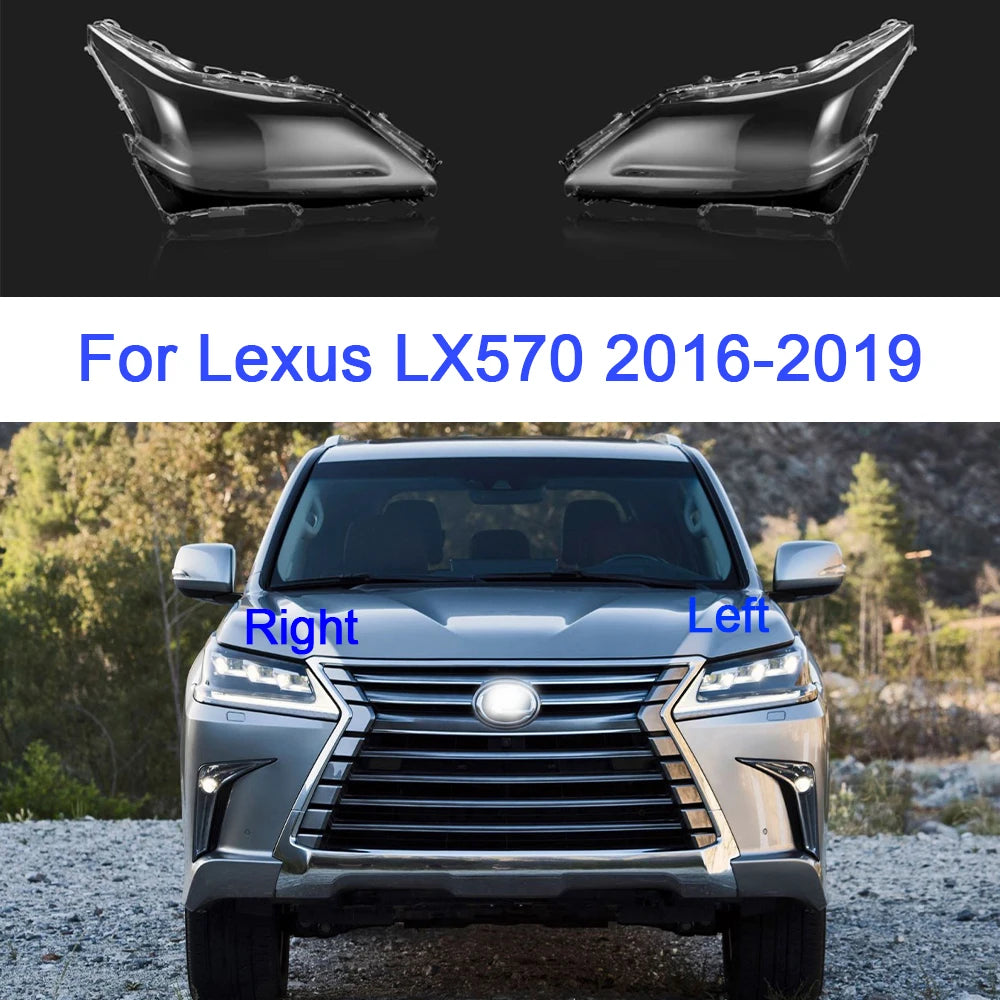 Headlight Glass For Lexus LX570 2016 2017 2018 2019 Transparent Headlamp Shell Replacement Lens Cover Car Accessories