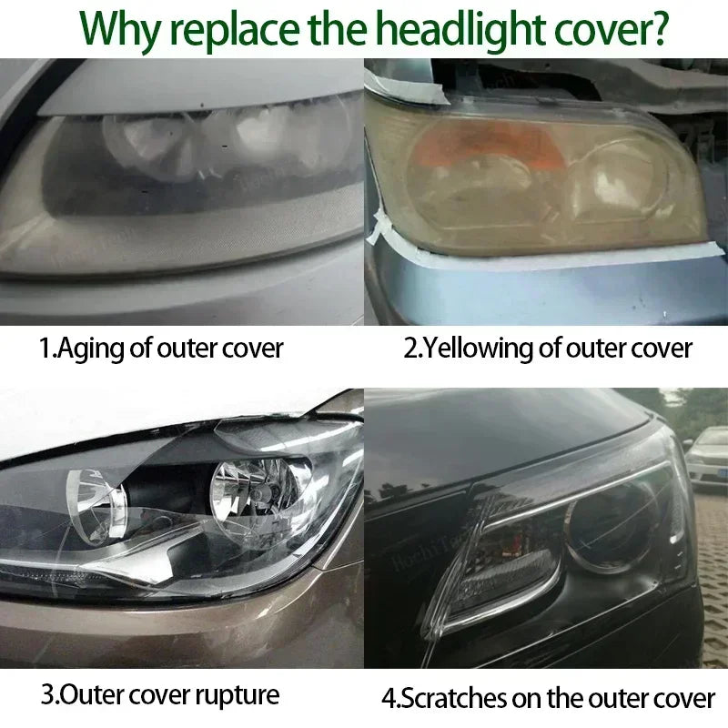 Headlight Housing Protection Glass Cover Headlamps Transparent Shell Lens For Mercedes-Benz ML Class W164 Pre-facelift 2005-2008