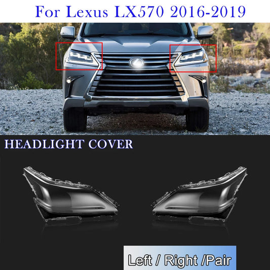 Headlight Glass For Lexus LX570 2016 2017 2018 2019 Transparent Headlamp Shell Replacement Lens Cover Car Accessories